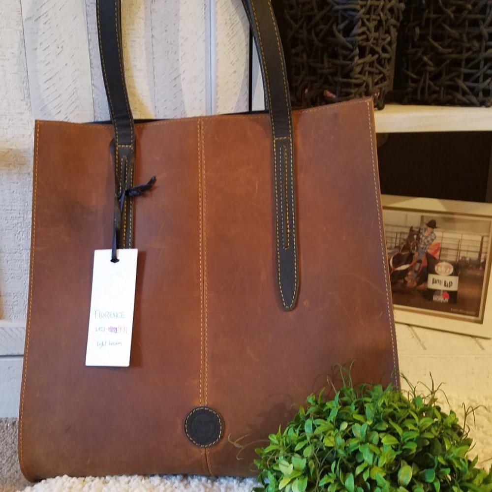 Dark Brown Leather Hand Bag